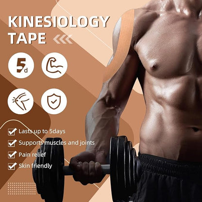 OK TAPE Kinesiology Tape Bulk 103Feet, Pro Adhesive, Water-Resistant k Tape, Elastic Athletic Tape