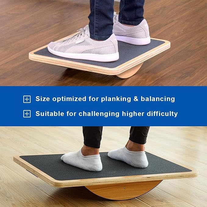 StrongTek Professional Wooden Balance Board, Rocker Board, Wood Standing Desk Accessory, Balancing