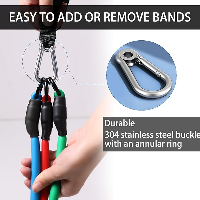 Resistance Bands with Handles for Working Out Women and Men, Exercise Bands with Door Anchor