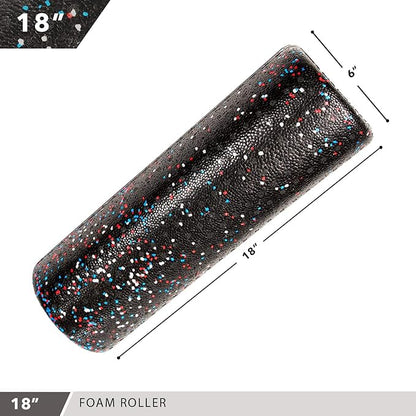 High-Density Round Foam Rollers - 4 Size and 8 Color Options - Massage Rollers for Stretching, Deep