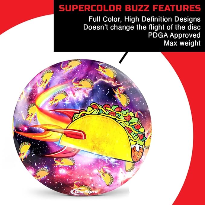 Discraft ESP Buzzz Supercolor Midrange Disc Golf Disc - Custom Design Discraft Discs - Straight