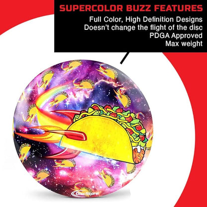 Discraft ESP Buzzz Supercolor Midrange Disc Golf Disc - Custom Design Discraft Discs - Straight