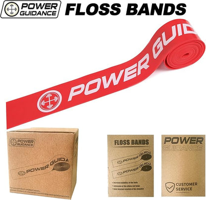 POWER GUIDANCE Muscle Floss Bands - Compression Bands - Mobility & Recovery Bands - for Improving
