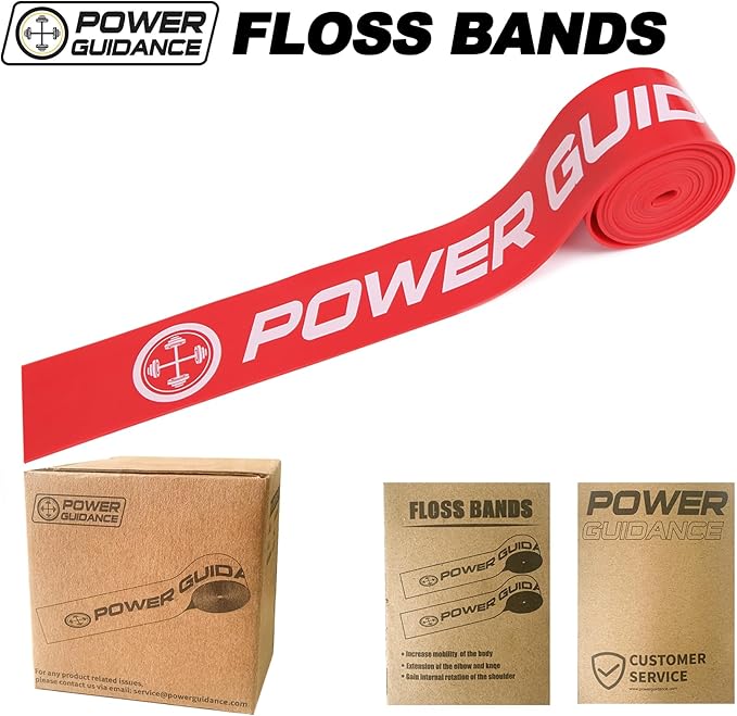 POWER GUIDANCE Muscle Floss Bands - Compression Bands - Mobility & Recovery Bands - for Improving