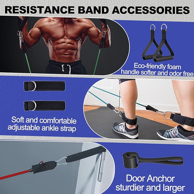 Resistance Bands,Exercise Bands,Resistance Bands for Working Out with Handles for Men and