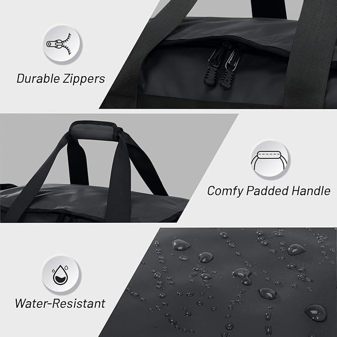 MIER Gym Bag for Men Large Duffel Backpack with Shoe Compartment, 60L Convertible Duffle Bags