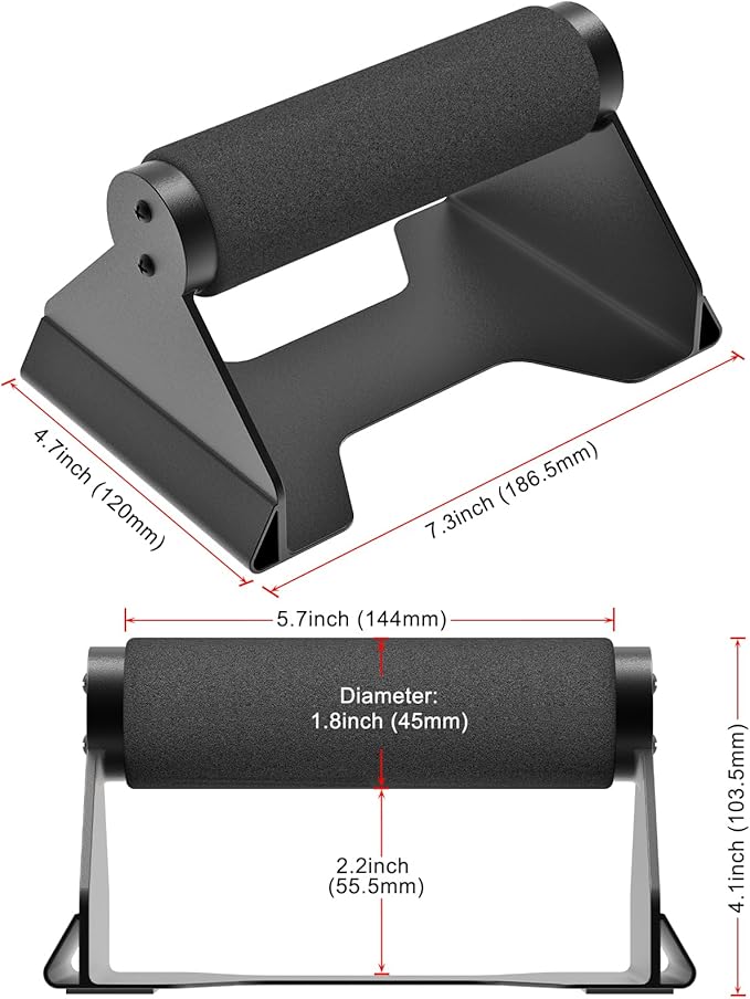 Kipika Push Up Bars, Pushup Stands, Ergonomic Wooden Handles, Anti-slip Rubber Base Pads