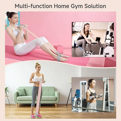 Fabric Resistance Band with Handles, 120lb Full-Body Excercise Band, Non-Slip Elastic Bands for