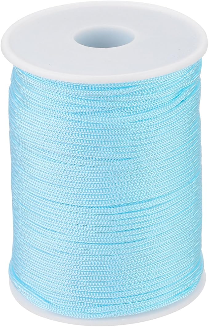 MECCANIXITY 1/12 Inch Polypropylene Rope Braided Ropes, 328ft Nylon Rope Hollow Utility Cord for