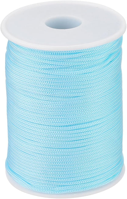 MECCANIXITY 1/12 Inch Polypropylene Rope Braided Ropes, 328ft Nylon Rope Hollow Utility Cord for