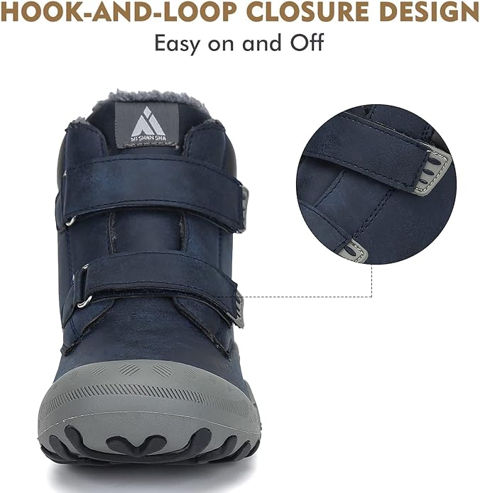 Mishansha Kids Hiking Boots Toddler Girls Boys Hiking Shoes Water-Resistant Anti-Collision Non-Slip