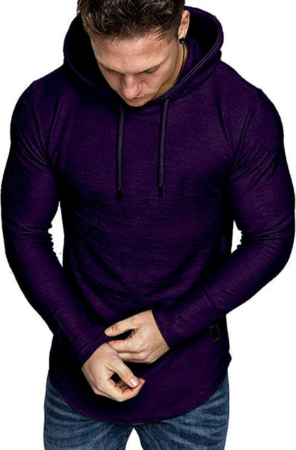 Lexiart Mens Fashion Athletic Hoodies Sport Sweatshirt Solid Color Fleece Pullover