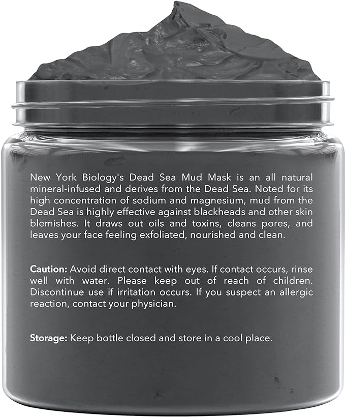 New York Biology Dead Sea Mud Mask for Face and Body | with Tea Tree | Spa Quality Pore Refiner for