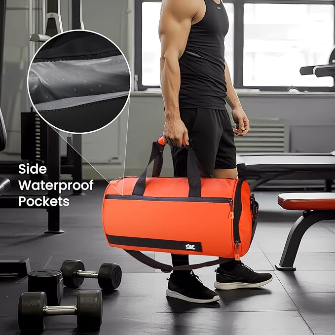C&F BOGMOST Small Travel Duffel Bag,Compact Sports Small Gym Bag with Shoes Compartment,Lightweight
