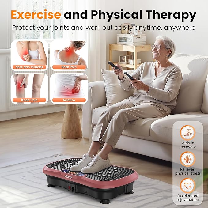 AXV Vibration Plate Fitness Platform Exercise Machine Vibrating Shaking Full Body Shaker Workout