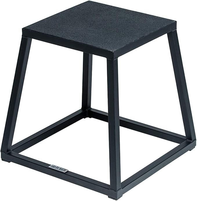 Rage Fitness Steel Plyo Box 12-18-24 Inch High Anti-Slip Pre-Assembled Plyometric Jump Box for Home