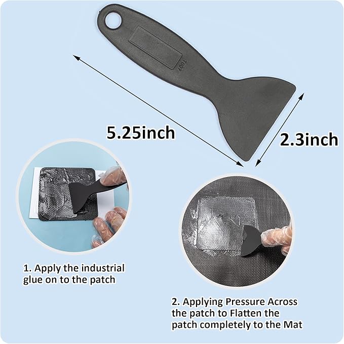 Trampoline Patch Repair Kit 4"X 4" Square On Patches | Repair Trampoline Mat Tear or Hole in a