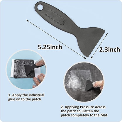 Trampoline Patch Repair Kit 4"X 4" Square On Patches | Repair Trampoline Mat Tear or Hole in a