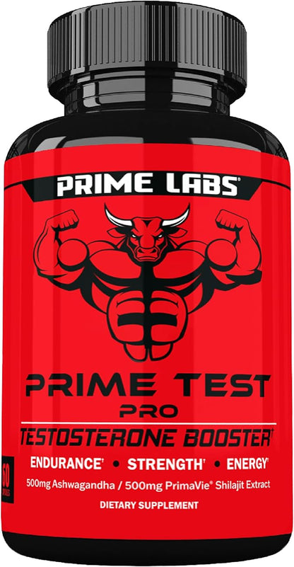 Prime Labs Prime Test Pro - Testosterone Supplement for Men - Test, Vitality, & Energy Booster