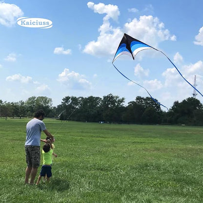 Large Delta Kite Easy to Fly with Kite Reel Set, Beach Kite & Kite Spool for Kids & Adults, Single