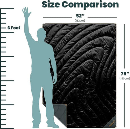 Rumpl Original Puffy Blanket - Warm, Water-Resistant Camping Blanket with 100% Recycled Synthetic