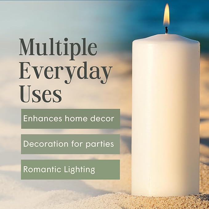 Mister Candle Citronella Candle, Ideal for Indoor & Outdoor Use, 4x8 Tall Pillar Candle, Hand