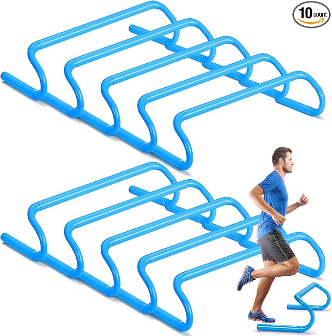 Wettarn 10 Pcs Speed Agility Training Hurdles Detachable Durable Hurdle Agility Plyometric and All