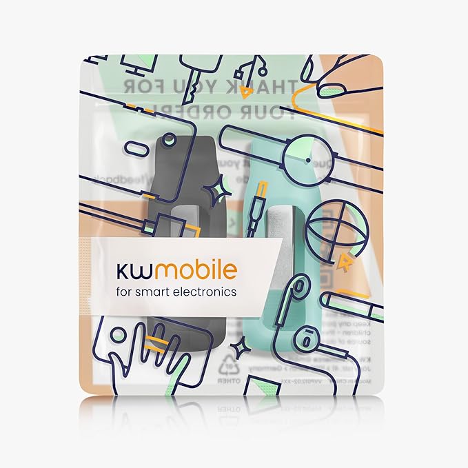 kwmobile 2X Clip Holders Compatible with Fitbit Inspire 3 / Inspire 2 / Ace 3 - Clip-On Holder