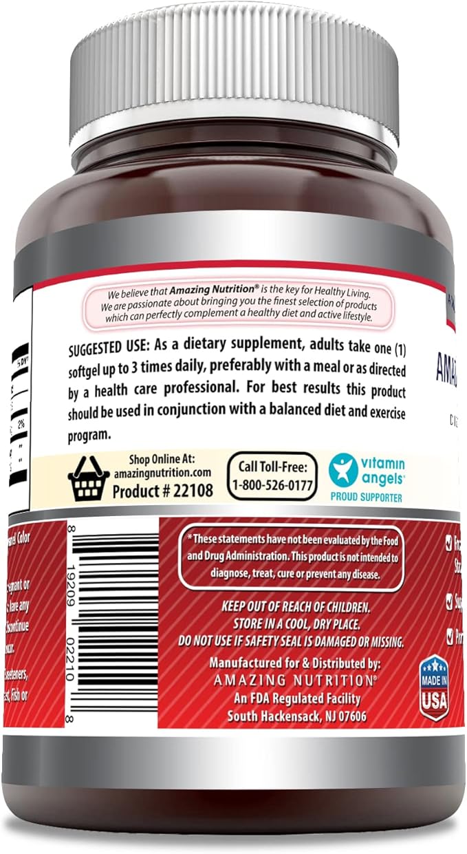 Amazing Formulas CLA | Conjugated Linoleic Acid Supplement | 1250 Mg | Softgels | Non-GMO |