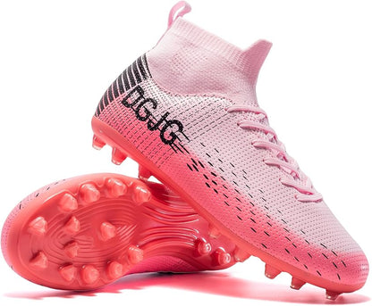 Youth Soccer Cleats Mens Training Football Cleats Lightweight Womens High-top Soccer Shoes AG