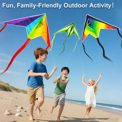 Easy to Fly Kites for Kids Ages 4-8 8-12 & Adults, Beach Flying Toys Butterfly Kite with Handle and