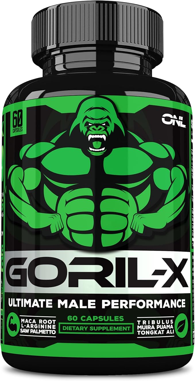 GORIL-X Testosterone Booster for Men - Workout Testosterone Supplement - Increase Size, Strength &