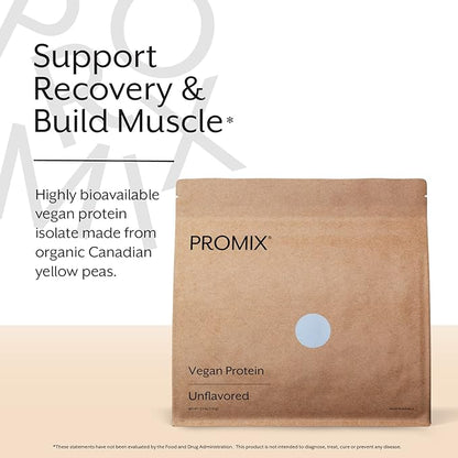 ProMix Nutrition Plant-Based Vegan Protein Powder, Unflavored - Pea Protein & Vitamin B-12 - ­Post