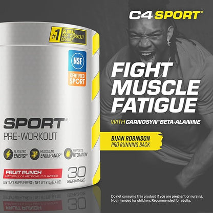 Cellucor C4 Sport Pre Workout Powder Fruit Punch - NSF Certified for Sport | 30 Servings, Packaging