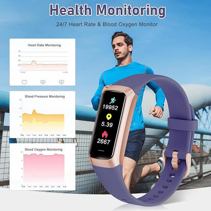 Fitness Tracker with 24/7 Heart Rate, Blood Oxygen Blood Pressure Sleep Monitor, Activity Trackers