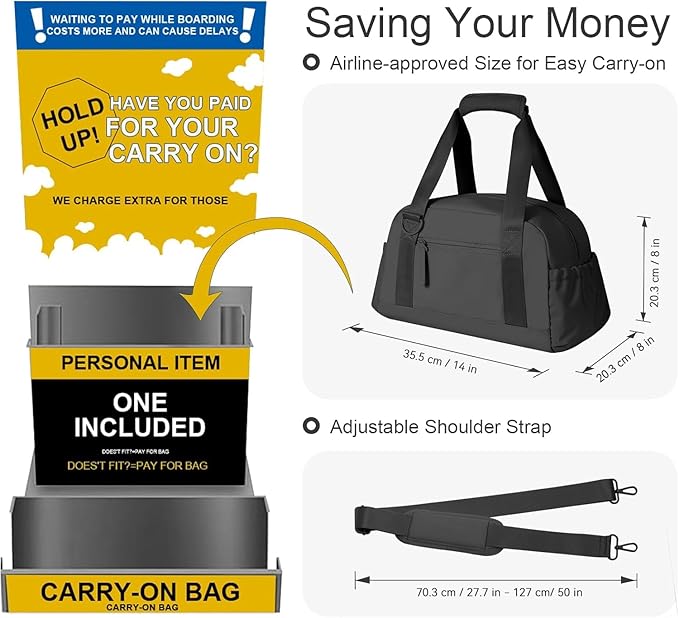 Small Gym Bag 14 inch for Women & Men Mini Gym Duffel Bag with Wet Compartment Waterproof Travel