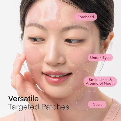 Terez & Honor Collagen Face Mask 4-Pack & Eye Patches 60 Pcs Hydrogel Set - Korean Self Care for