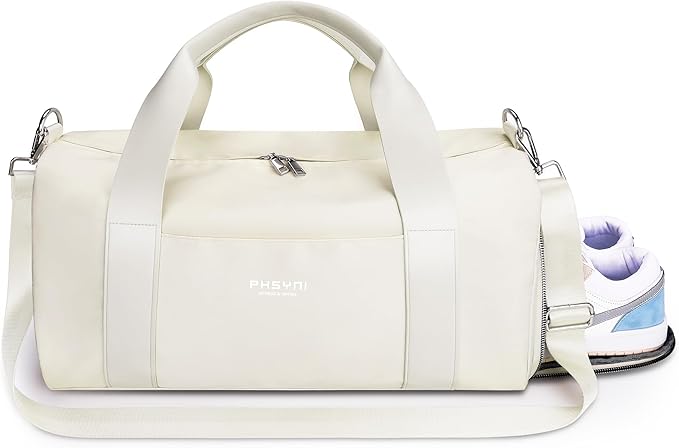 Gym Bag for Women and Men with Shoe Compartment & Wet Pocket - Duffle Bag for Travel Sports Fitness