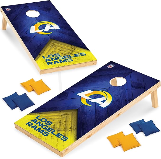 NFL Football 2' x 4' Regulation Size Solid Wood Cornhole Set with Direct Print HD Team Graphics