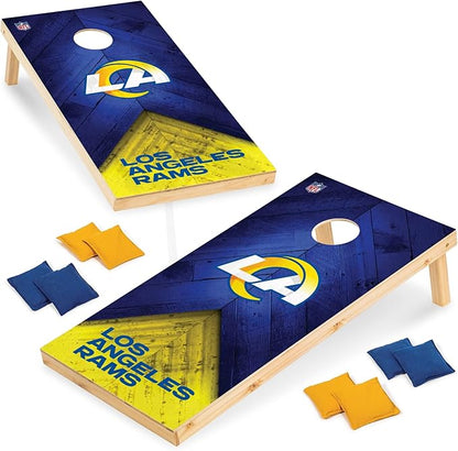 NFL Football 2' x 4' Regulation Size Solid Wood Cornhole Set with Direct Print HD Team Graphics