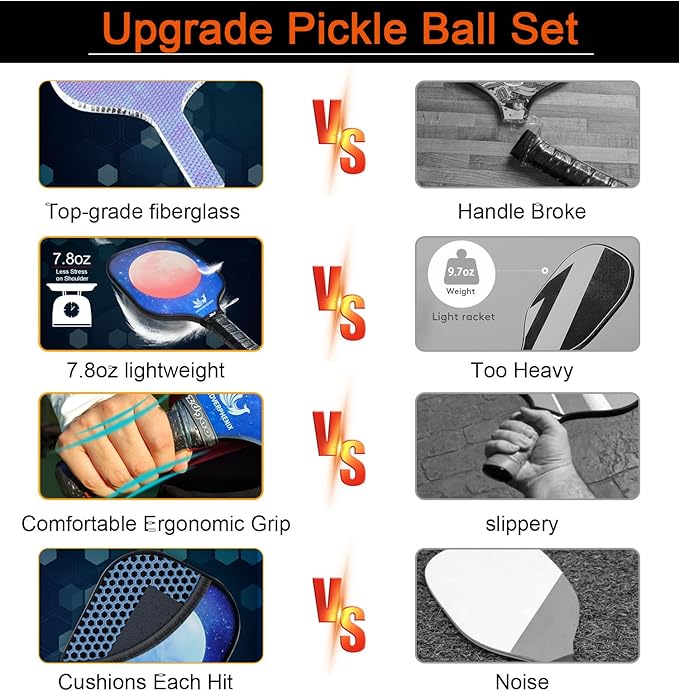 Pickleball Net for Driveway, Portable Pickleball Net System with Regualtion Size 22FT Pickle Ball