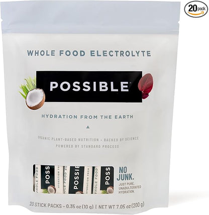 Possible Whole Food Electrolyte - Powder Drink Mix for Pre-Workout, Post-Workout & Everyday