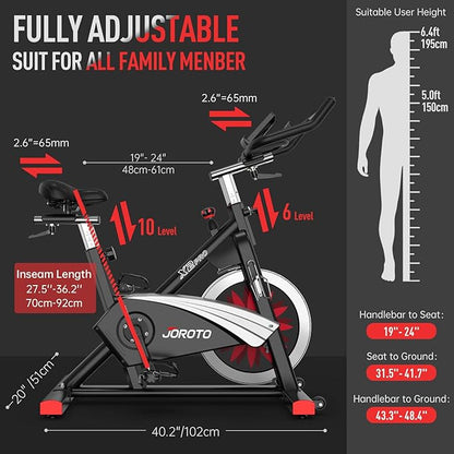 JOROTO X2|X2PRO Exercise Bike, X4S Bluetooth Stationary Indoor Cycling Bike with Readable 100