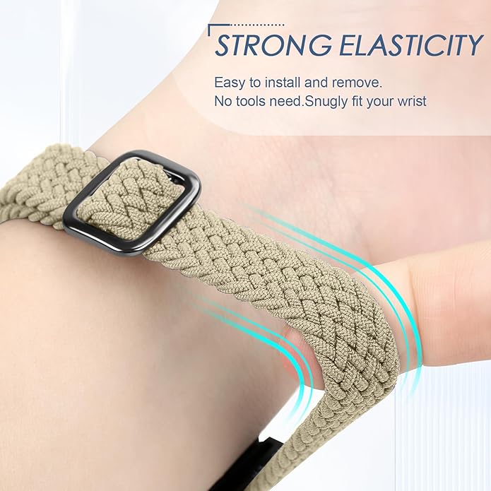 Tiptops Braided Nylon Bands Compatible with Fitbit Inspire 3/Inspire 2/Inspire/Inspire HR/Ace 2/Ace