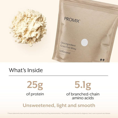 ProMix Nutrition One Ingredient Whey Protein Powder, 25g Protein per Serving, Sugar Free, Soy Free