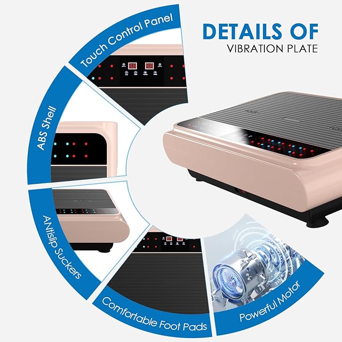 Vibration Plate Exercise Machine - Whole Body Workout Vibration Platform Lymphatic Drainage Machine