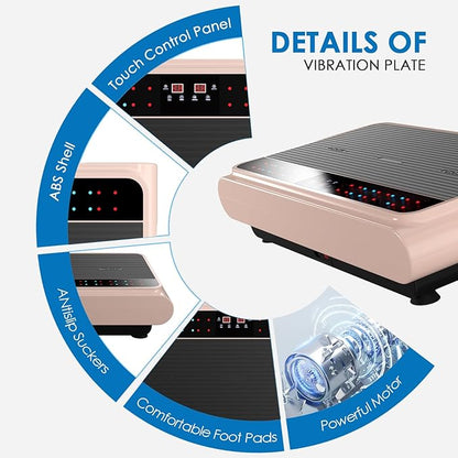 Vibration Plate Exercise Machine - Whole Body Workout Vibration Platform Lymphatic Drainage Machine