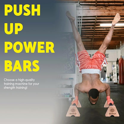 Premium Wooden Push Up Bars,Parallettes Bars for Calisthenics,Push Up Handles,Calisthenics