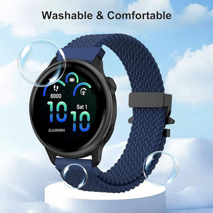 Braided Bands Compatible with Garmin Vivoactive 6/5/3/Venu 2 Plus/Forerunner 165/55/645/245 Music
