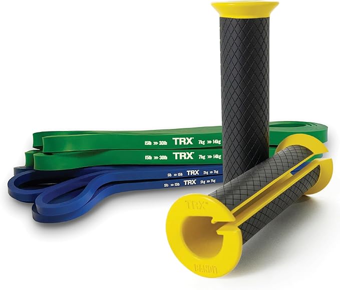 TRX Training Bandit Kit, Home Workout Resistance Band Set with Strength-Training Resistance Bands